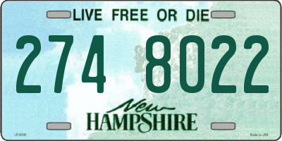 NH license plate 2748022