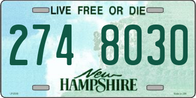 NH license plate 2748030