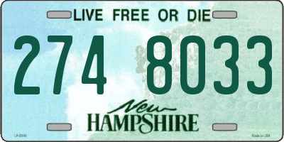 NH license plate 2748033