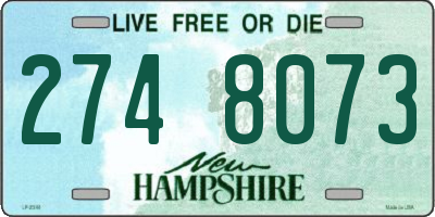 NH license plate 2748073