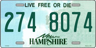 NH license plate 2748074