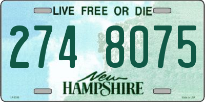 NH license plate 2748075