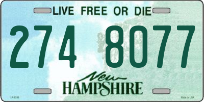 NH license plate 2748077