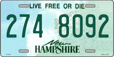 NH license plate 2748092