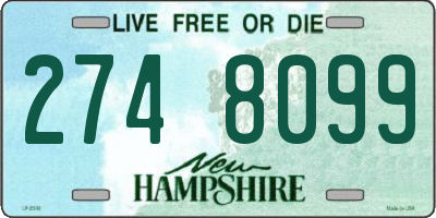 NH license plate 2748099