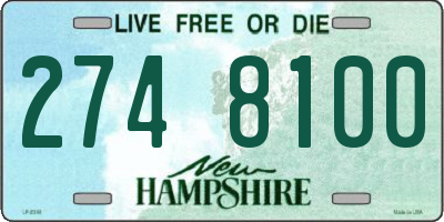 NH license plate 2748100