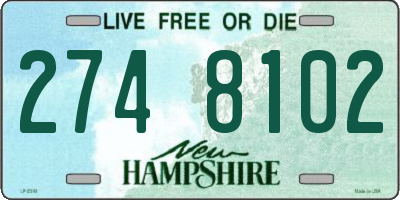 NH license plate 2748102