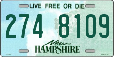 NH license plate 2748109