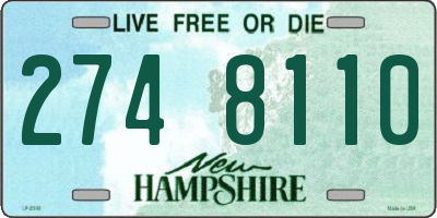 NH license plate 2748110