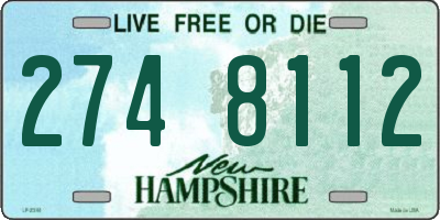 NH license plate 2748112