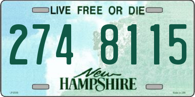 NH license plate 2748115