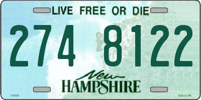 NH license plate 2748122