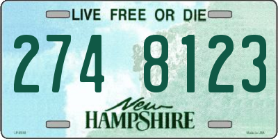 NH license plate 2748123