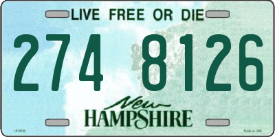 NH license plate 2748126