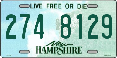 NH license plate 2748129