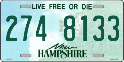 NH license plate 2748133