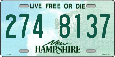 NH license plate 2748137
