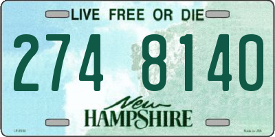 NH license plate 2748140