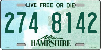 NH license plate 2748142