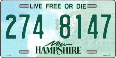 NH license plate 2748147