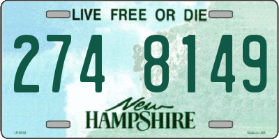 NH license plate 2748149