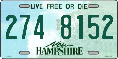 NH license plate 2748152
