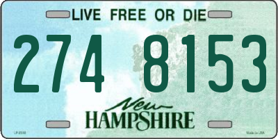 NH license plate 2748153