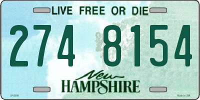 NH license plate 2748154