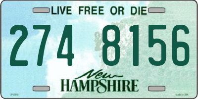 NH license plate 2748156