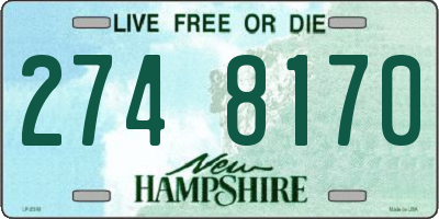 NH license plate 2748170