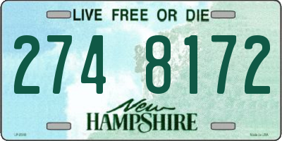 NH license plate 2748172