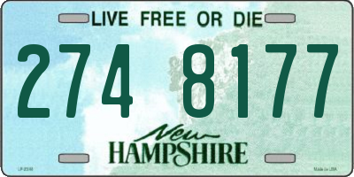 NH license plate 2748177