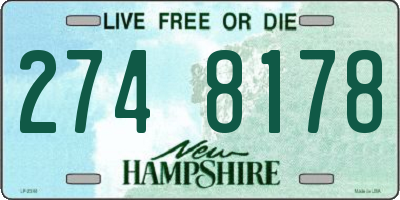 NH license plate 2748178