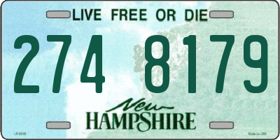 NH license plate 2748179