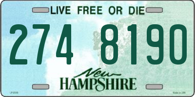 NH license plate 2748190