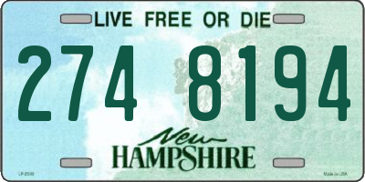 NH license plate 2748194