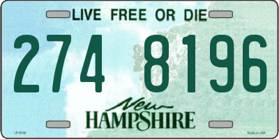 NH license plate 2748196
