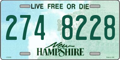 NH license plate 2748228