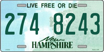 NH license plate 2748243