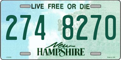 NH license plate 2748270