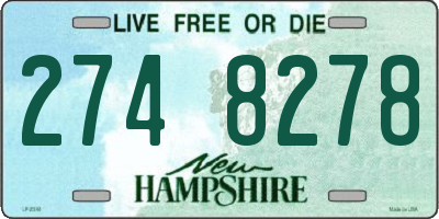 NH license plate 2748278