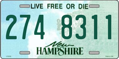 NH license plate 2748311
