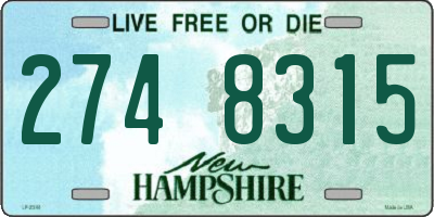 NH license plate 2748315