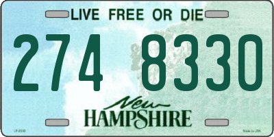 NH license plate 2748330