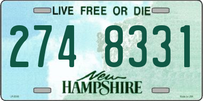 NH license plate 2748331