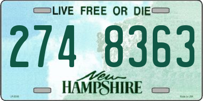 NH license plate 2748363