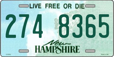 NH license plate 2748365