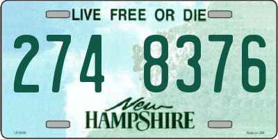 NH license plate 2748376