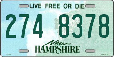 NH license plate 2748378