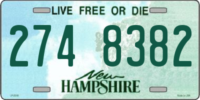 NH license plate 2748382
